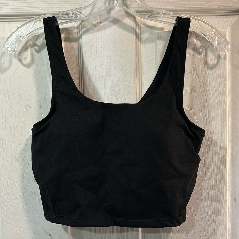 CELER Longline Padded Sports Bra Tank Top Fitness Yoga Black Size Large